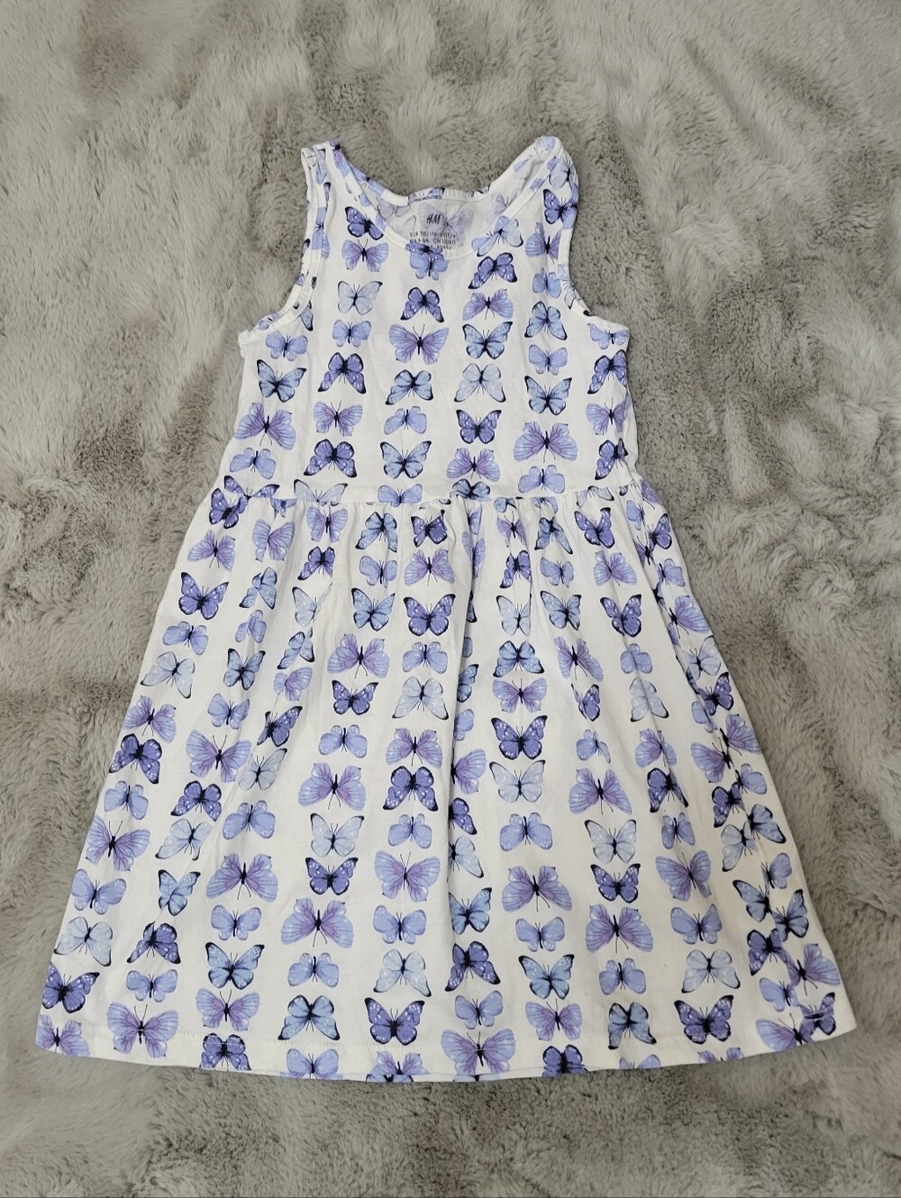 H&M Girls Bkue Butterfly Dress